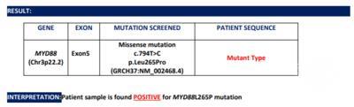 MYD88 L265P mutation